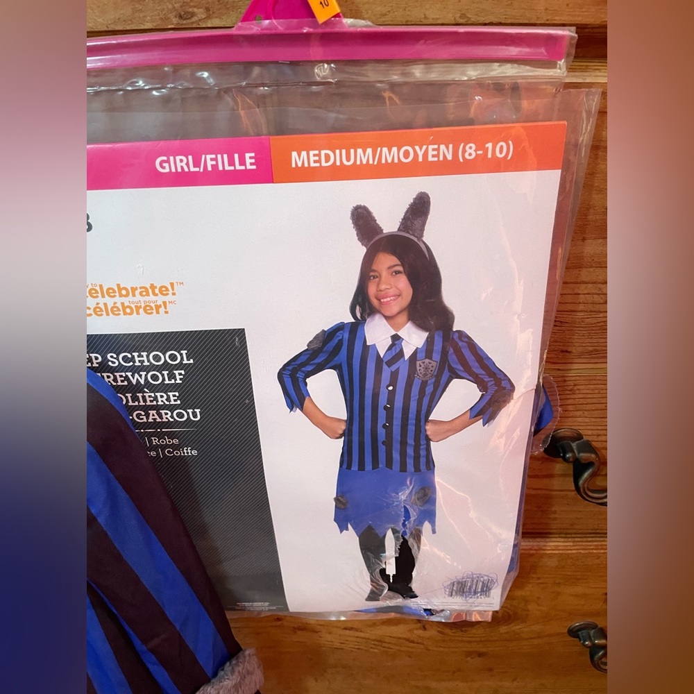 🌸NEW Girls Prep School Werewolf Halloween Costume Size Medium 8-10